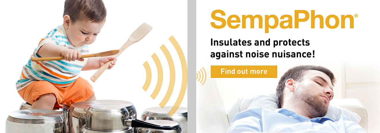 SempaPhon is a solution for soundproofing walls and internal partitions, which stops neighbourhood noise and noise nuisance.