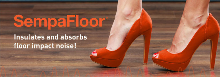 Discover SempaFloor, a soundproofing solution for floors, which stops footsteps and floor impact noises.