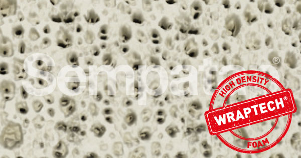 The insulation and absorption power of Wraptech latex foam comes from air trapped in pockets (alveoli) in the liquid latex.