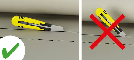 Soundproofing, thermal insulation  and sound absorption products are easy to cut using a cutter.