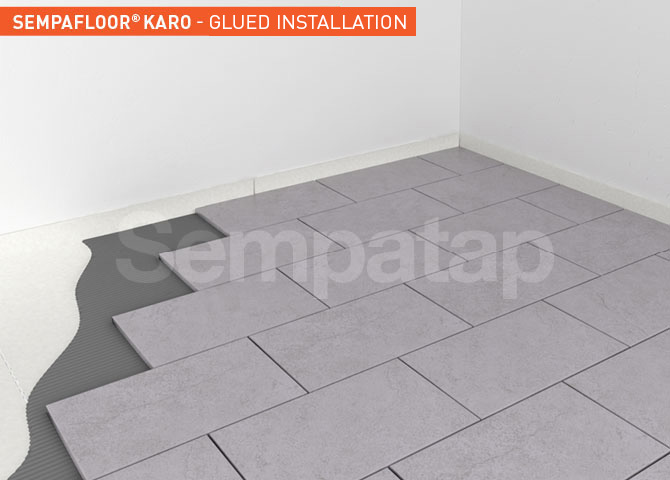 SempaFloor Karo, sound proof insulation under tiles