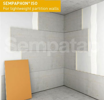 SempaPhon ISO sound insulation is perfect for soundproofing walls or light partitions. 