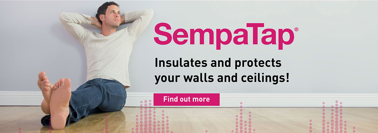 SempaTap is a thermal insulation and soundproofing product for walls and ceilings.